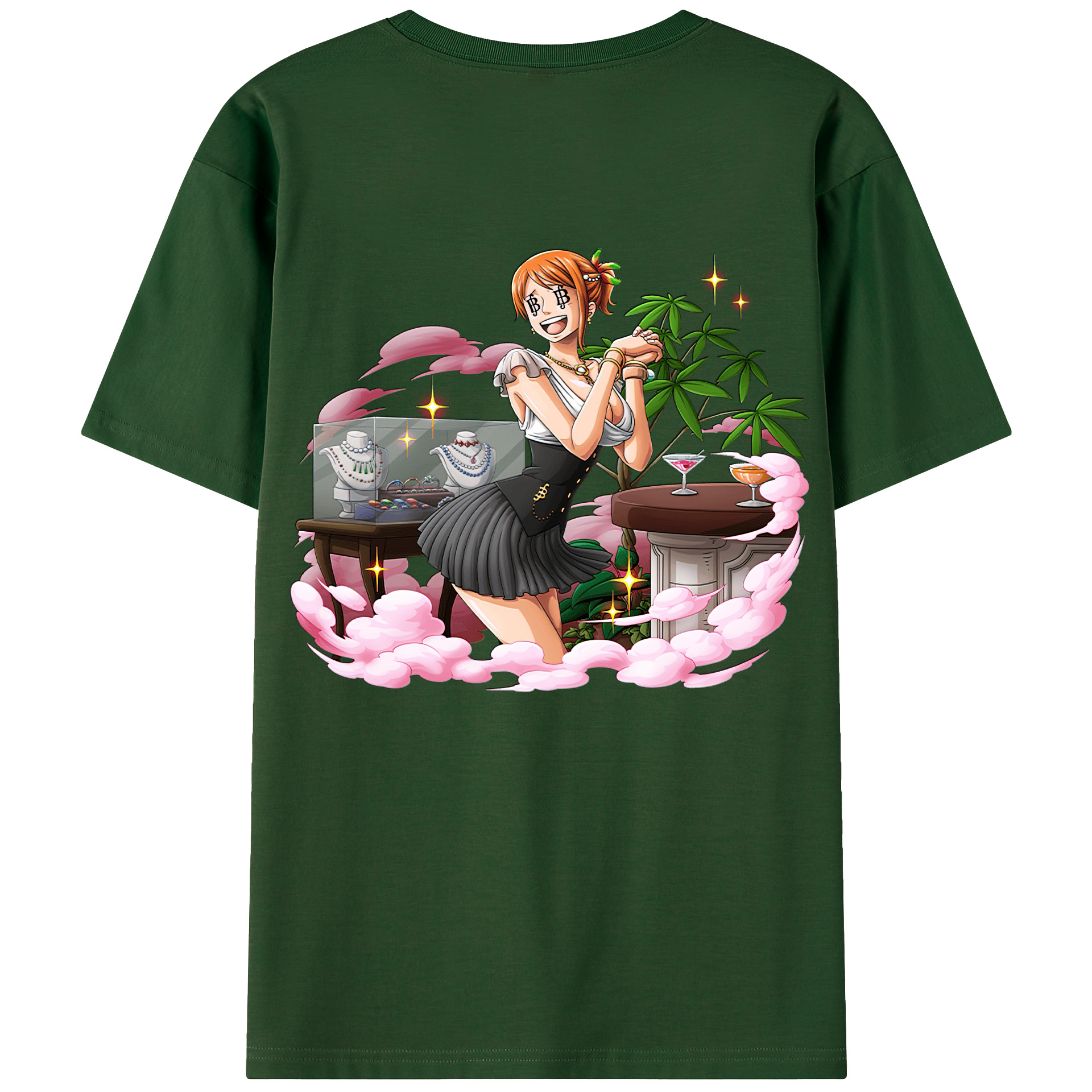 ワンピース ナミ ONE PIECE Nami 綿100％半袖Tシャツ（背面プリント）